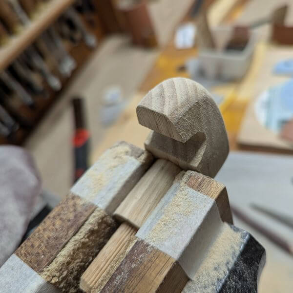 nu de kopjes met fijne Japanse rasp vormen