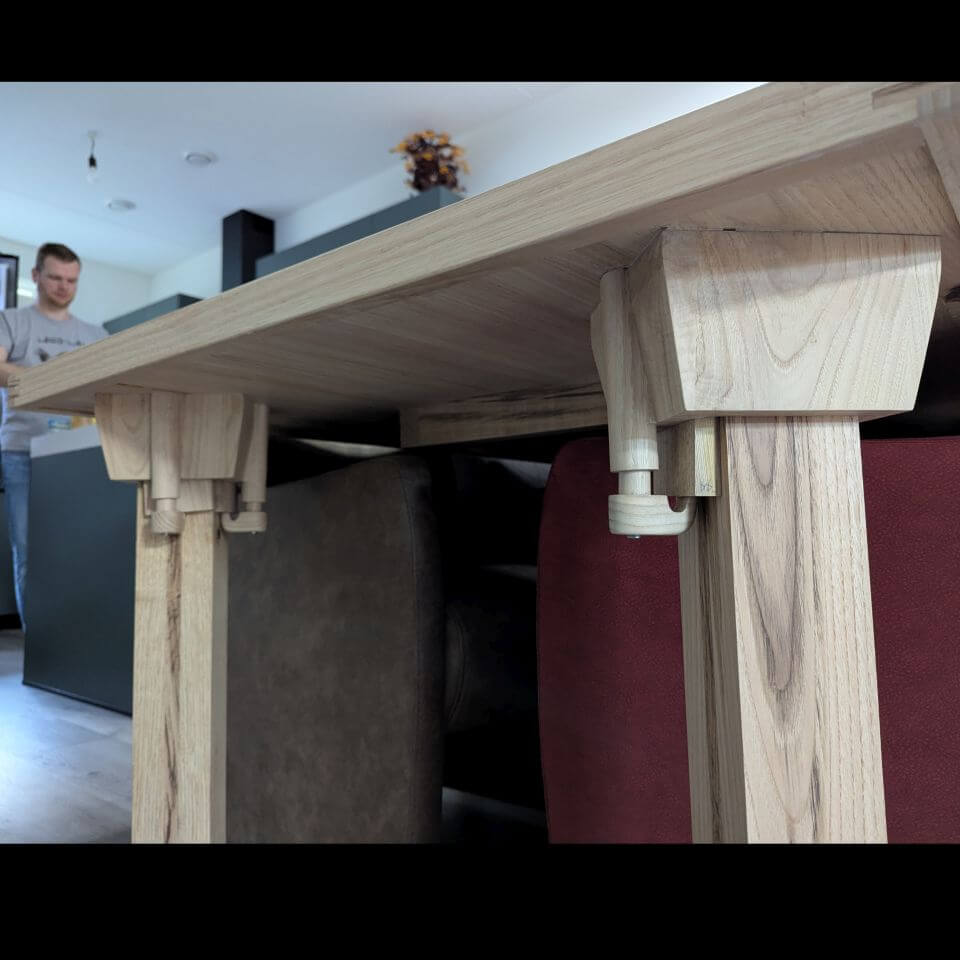 poten zitten met uniek stelbaar spie systeem vast