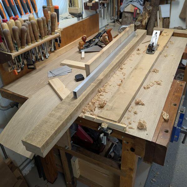 delen lijstframe schaven