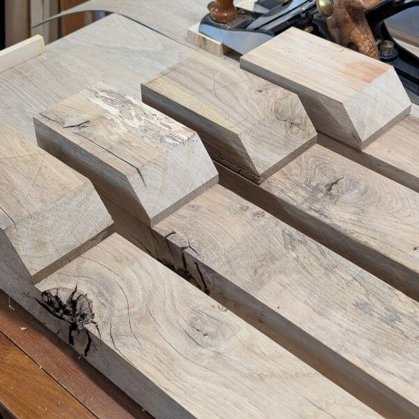 poten worden schuin opgedikt voor stevige bevestiging