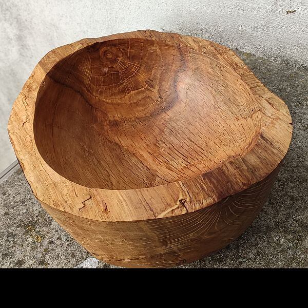 eiken schaal met keiharde bodem hard eikenhout