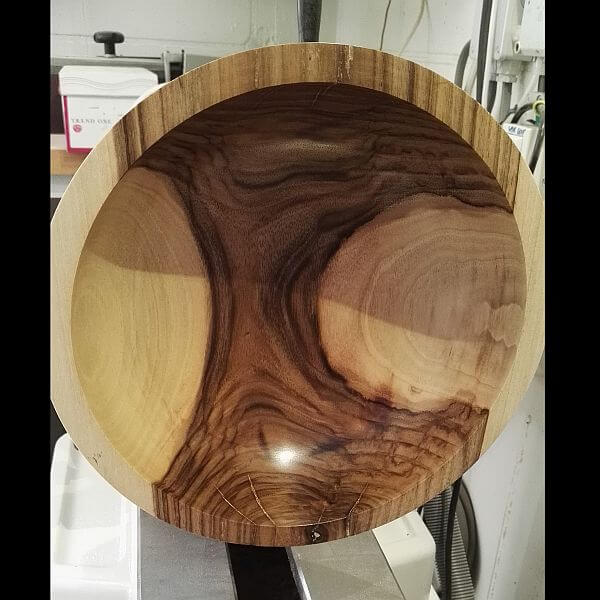 door kernhout naar spinthout gedraaid